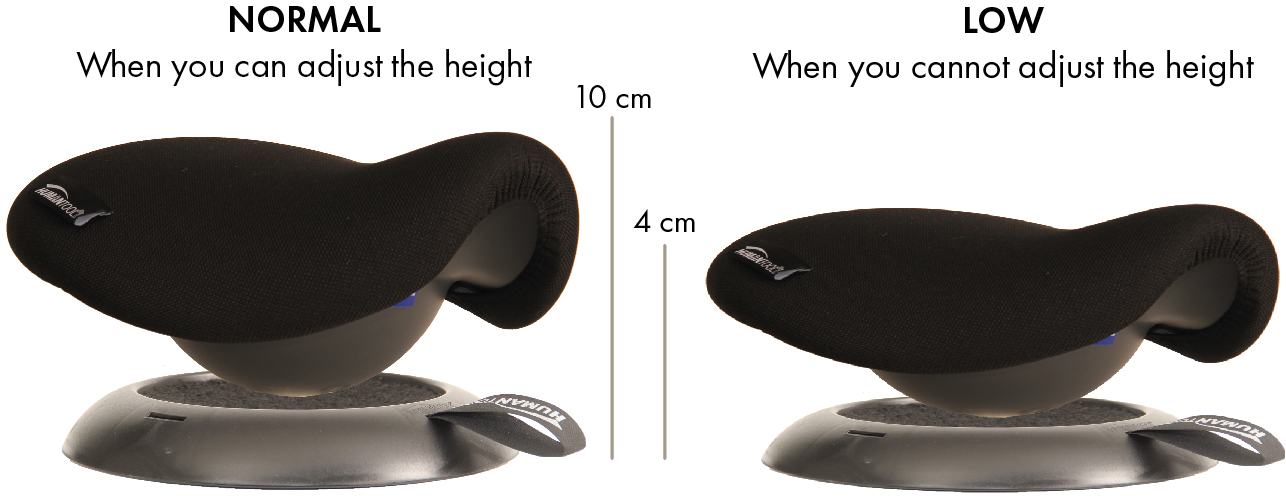 Saddle chair height